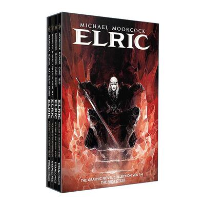 英文原版 Michael Moorcock's Elric 1-4 Boxed Set 迈克尔·穆考克 艾尔瑞克传说系列改编漫画 精装四册盒装 Julien Blondel