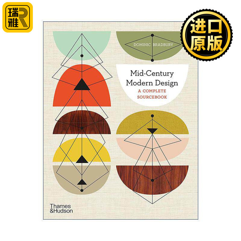 英文原版 Mid-Century Modern Design 中世纪现代设计 家具陶瓷和纺织品经典设计插画室内建筑设计 英文版 进口英语原版书籍