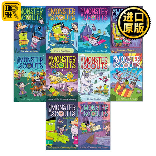 英文原版 The Junior Monster Scouts Tiny-But-Terrifying Collected Set 少年怪物童子军10册盒装 英文版 进口英语原版书籍