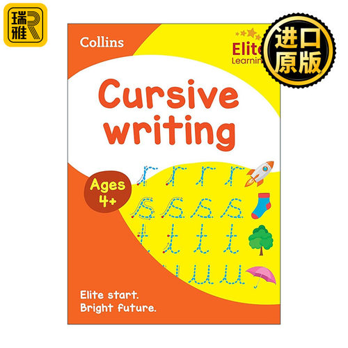 英文原版 Collins Elite Learning Cursive Writing Ages 4+柯林斯儿童英语教材教辅 书写连写 英文版 进口英语原版书籍