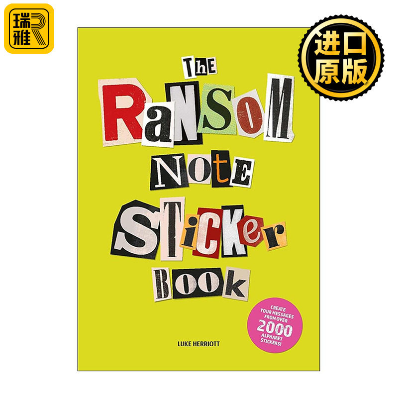 英文原版 The Ransom Note Sticker Book 赎金信贴纸书 匿名信息 英文版 进口英语原版书籍