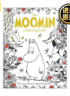 英文原版 The Moomin Colouring Book 姆明涂色书 儿童益智游戏活动书 英文版 进口英语原版书籍
