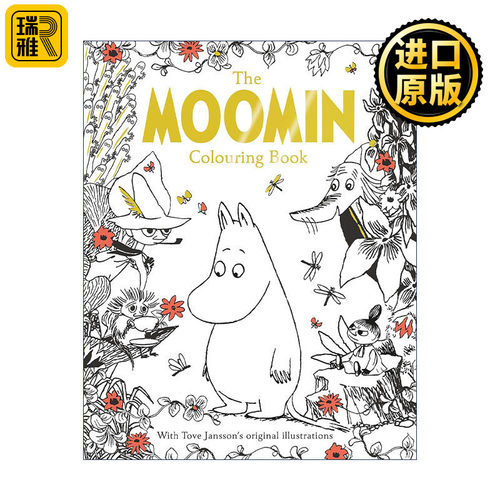 英文原版 The Moomin Colouring Book 姆明涂色书 儿童益智游戏活动书 英文版 进口英语原版书籍