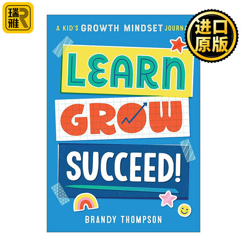 英文原版 Learn Grow Succeed 学习 成长 成功 儿童成长心态日志 励志日记簿 Brandy Thompson 英文版 进口英语原版书籍