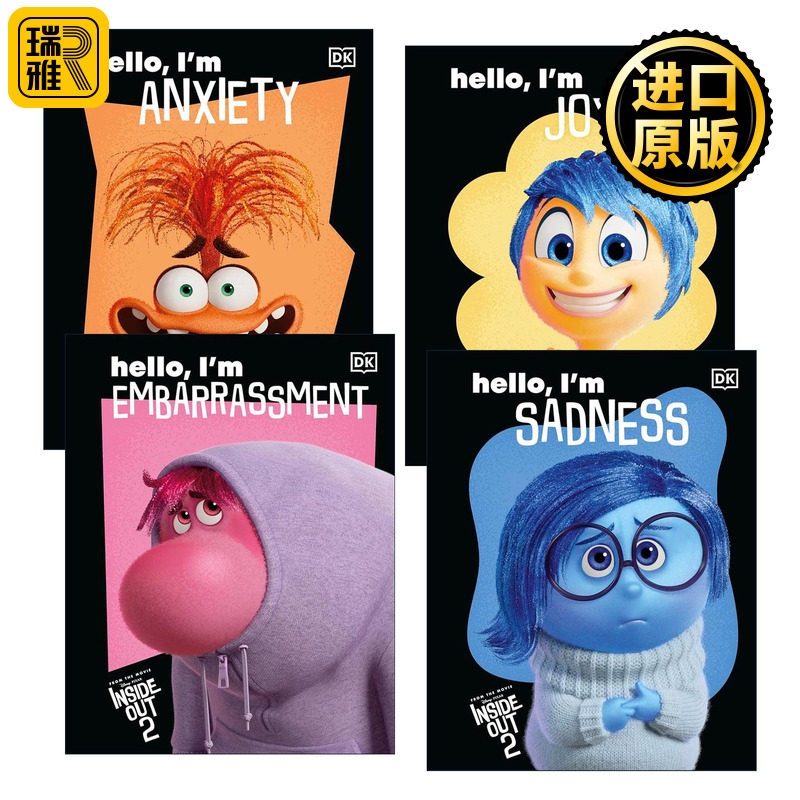 英文原版 Disney Inside Out 2 Hello 头脑特攻队2系列4册 DK儿童情绪管理绘本精装 英文版 进口英语原版书籍