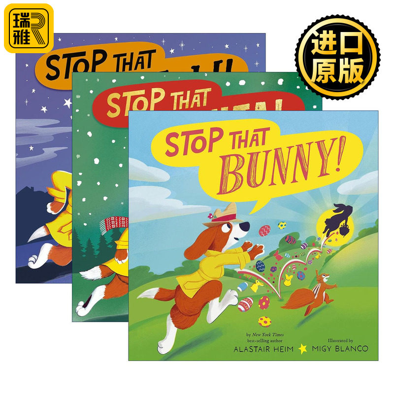 英文原版 Stop That系列3册 儿童精装推理故事绘本 复活节 圣诞节 万圣节 英文版 进口英语原版书籍