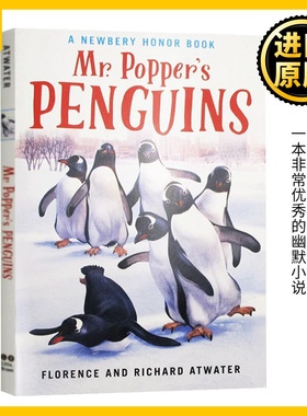 波普先生的企鹅 英文原版 Mr. Popper's Penguins 纽伯瑞儿童文学奖 国际幽默小说 理查德阿特沃特 Richard Atwater 进口英语书籍