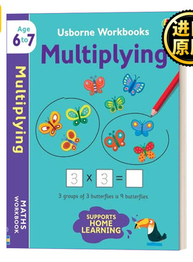 Usborne Workbooks Multiplying 6-7 尤斯伯恩乘法练习册6-7岁 英文原版