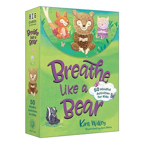 英文原版 Breathe Like a Bear Mindfulness Cards 像小熊一样呼吸 儿童正念益智游戏活动卡片 英文版 进口英语原版书籍