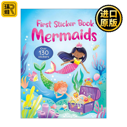 英文原版 Usborne First Sticker Book Mermaids 第一本贴纸书 美人鱼 130多张 尤斯伯恩儿童益智游戏 英文版 进口英语原版书籍