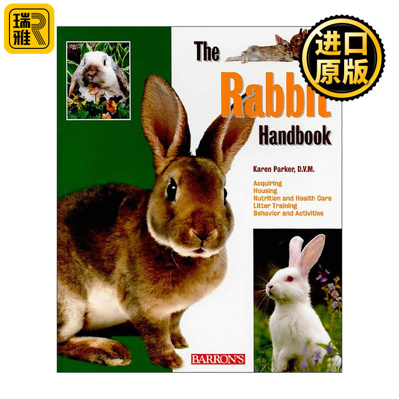 英文原版 The Rabbit Handbook 兔子饲养手册 第二版 养护指南 Karen Parker 英文版 进口英语原版书籍