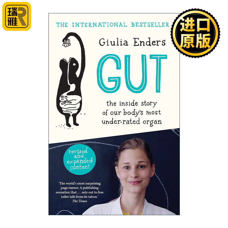 正版 Gut 肠子的小心思 健康科普百科 读者选择奖 朱莉娅·恩德斯 英文原版 进口英语书籍