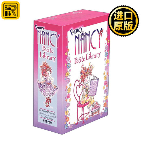 英文原版 Fancy Nancy Petite Library 漂亮的南希 小小图书馆4册盒装 精装绘本 英文版 进口英语原版书籍