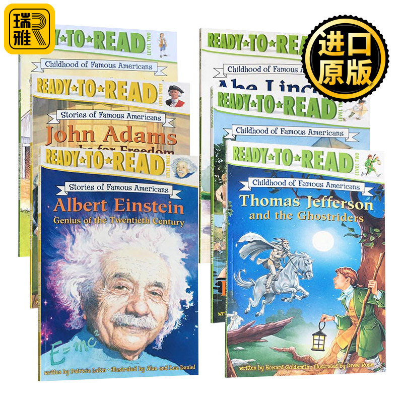 准备阅读系列 美国著名人物6册套装 Childhood of Famous Americans Ready to Read 1  英文原版 进口儿童英语启蒙故事绘本