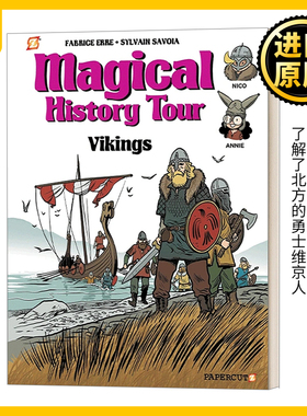 英文原版 Magical History Tour #8 Vikings 神奇历史之旅#8 维京人 精装 英文版 Fabrice Erre 进口英语原版书籍