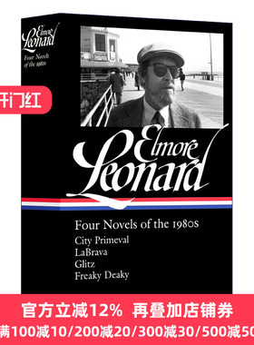 精装 Elmore LeonardFour Novels of the s Elmore Leonard英文原版进口书籍