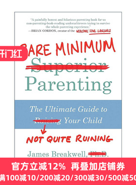 英文原版 Bare Minimum Parenting 最低限度育儿法 如何不完全毁掉你的孩子 英文版 进口英语原版书籍