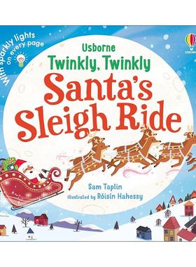 英文原版 Twinkly Twinkly Santa's Sleigh Ride 闪闪发光的圣诞老人雪橇之旅 儿童节日精装绘本 英文版 进口英语原版书籍