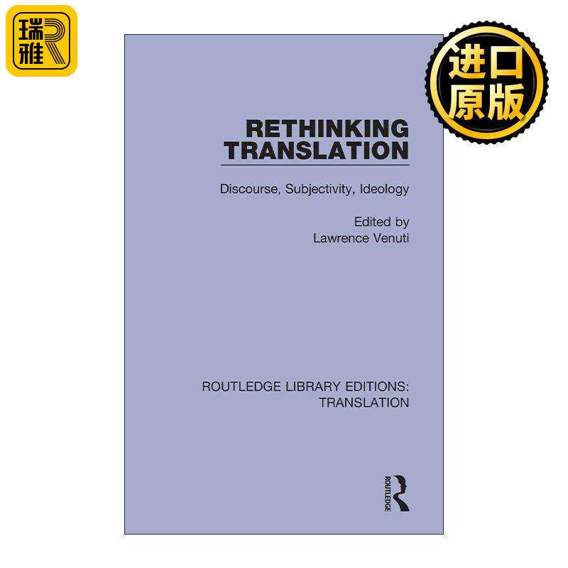 英文原版 Rethinking Translation 重新思考翻译 话语 主观性 意识形态 英文版 进口英语原版书籍