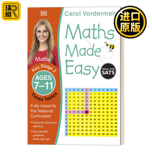 Maths Made Easy: Ages 7-11 Key Stage 2 Times Tables DK数学一点通：乘法表 7-11岁 KS2