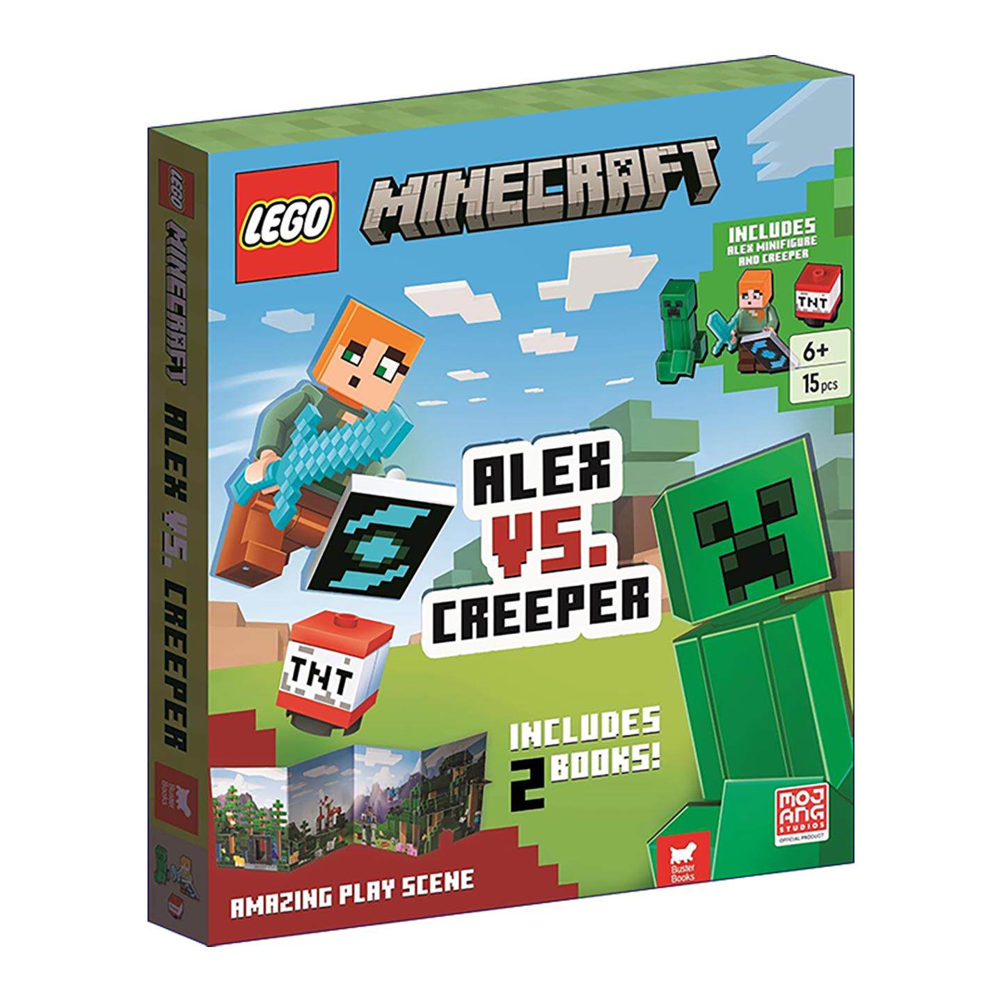 英文原版 LEGO Minecraft Alex vs Creeper 乐高我的世界 爱丽克丝对战苦力怕 精装 含人仔和模型 英文版 进口英语原版书籍