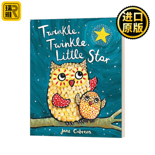 纸板书 Jane Story Time Star Cabrera 3岁幼儿童谣儿歌绘本 Twinkle 一闪一闪亮晶晶 Little