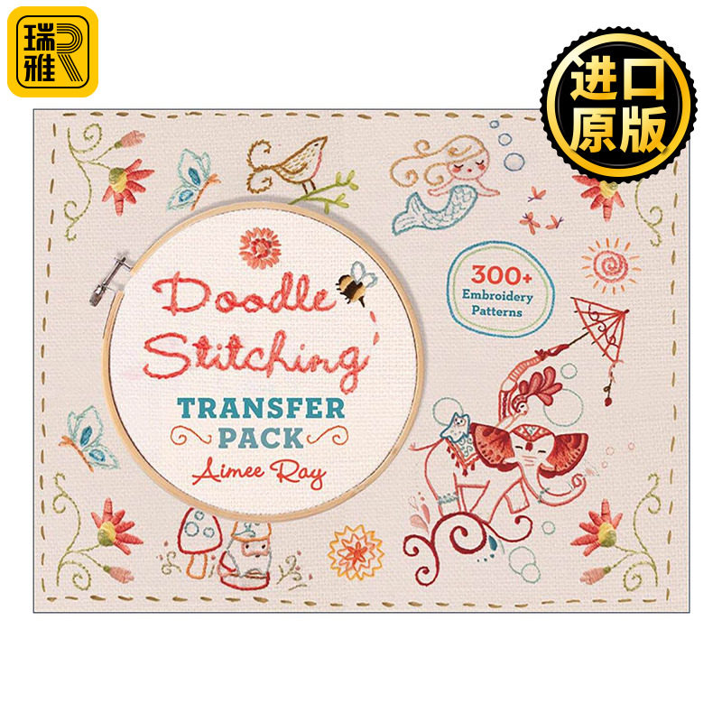 英文原版 Doodle Stitching Transfer Pack 300种刺绣图案 英文版 进口英语原版书籍
