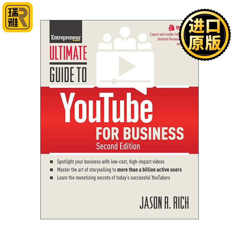 英文原版 Ultimate Guide to YouTube for Business 油管商业终极指南 视频制作 营销推广 英文版 进口英语原版书籍