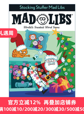 英文版 Stocking Stuffer Mad Libs 圣诞袜礼物 疯狂填词游戏 英文原版