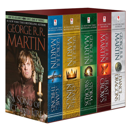 现货A Game Of Thrones 5-Copy Box冰与火之歌1-5册美版英文原版小说 平装全英语版A Song of Ice and Fire未删减版进口英语书籍