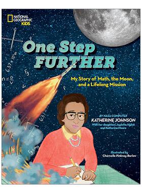 英文原版 One Step Further 更进一步 关于数学 月球和终身使命的故事 儿童精装女性传记绘本 Katherine Johnson 进口英语原版书籍