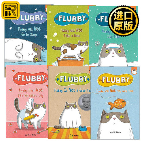 英文原版 Flubby 大懒猫费洛比系列6册 兰登桥梁小读本 儿童绘本 幽默全彩插画桥梁书 英文版 进口英语原版书籍