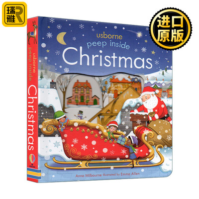 Usborne Peep Inside Christmas 偷偷看里面 圣诞节 节日认知纸板翻翻书