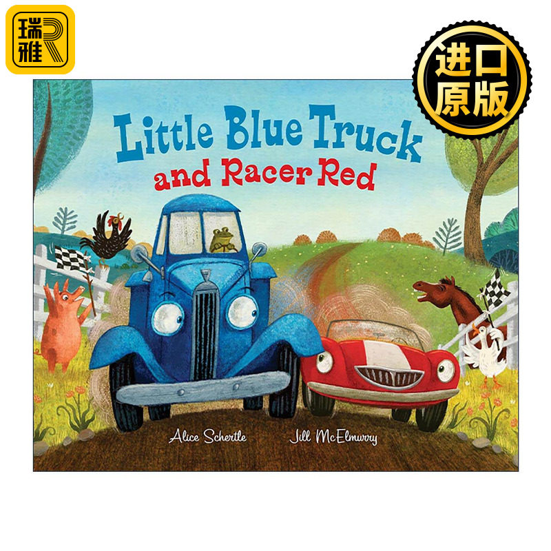 英文原版 Little Blue Truck and Racer Red 蓝色小卡车和红色跑车 精装绘本 英文版 进口英语原版书籍