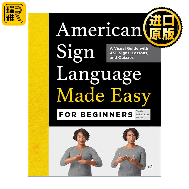 英文原版 American Sign Language Made Easy for Beginners 美国手语初学者简易图解指南 含课程与测试 英文版 进口英语原版书籍