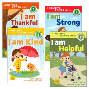 英文原版 Step into Reading 2 I Am Kind Thankful Strong Helpful 正能量小故事绘本系列4册 儿童英语分级读物 英文版 进口书籍