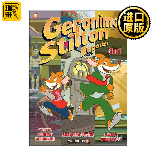 英文原版 Geronimo Stilton Reporter 3 in 1 Vol.2 老鼠记者3合1卷二 精装全彩漫画小说 英文版 进口英语原版书籍