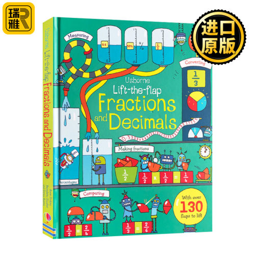 正版 Usborne LifttheFlap Fractions and Decimals分数和小数翻翻书