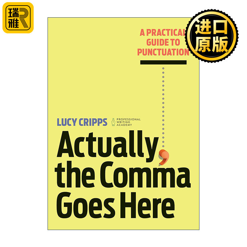 英文原版 Actually  the Comma Goes Here 实际上 逗号在这里 标点符号使用实用指南 语法 语言学 英文版 进口英语原版书籍