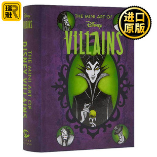 英文原版 Disney the Mini Art of Disney Villains 迪士尼 恶棍 迷你小书 英文版 进口英语原版书籍
