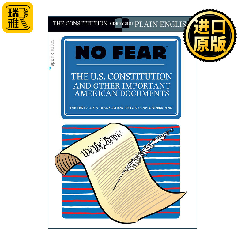 英文原版 U.S.Constitution and Other Important American Documents No Fear 别怕 美国宪法和其他重要文件 进口英语原版书籍