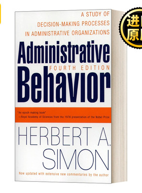 英文原版 Administrative Behavior 管理行为 第四版 诺贝尔经济学奖作者西蒙 英文版 Herbert A. Simon 进口英语原版书籍