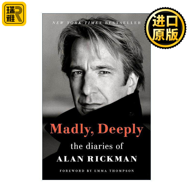 英文原版 Madly Deeply 艾伦瑞克曼日记 斯内普教授 哈利波特 英文版 进口英语原版书籍