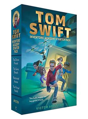 英文原版 Tom Swift Inventors' Academy Starter Pack 汤姆?斯威夫特发明学院4册盒装 英文版 进口英语原版书籍