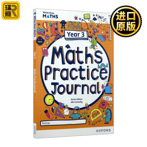 英文原版 White Rose Maths Practice Journal Year3 牛津白玫瑰数学家庭练习册 国际双语学校 英文版 进口英语原版书籍