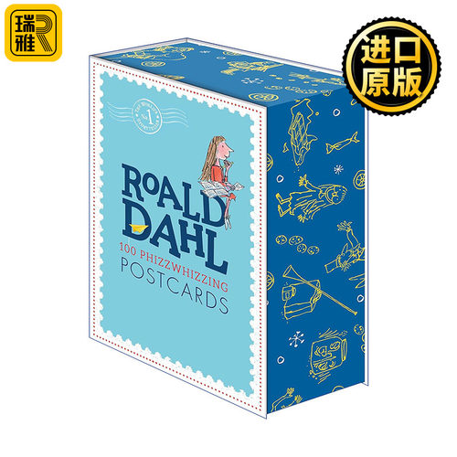 英文原版 Roald Dahl 100 Phizz-Whizzing Postcards 罗尔德达尔系列100张明信片 昆汀布莱克经典绘图 精装