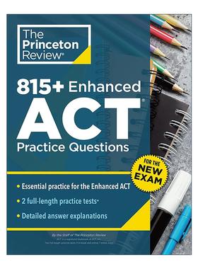 英文原版 815+ Enhanced ACT Practice Questions 普林斯顿ACT备考习题集 增强版 第九版新版 英文版 进口英语原版书籍