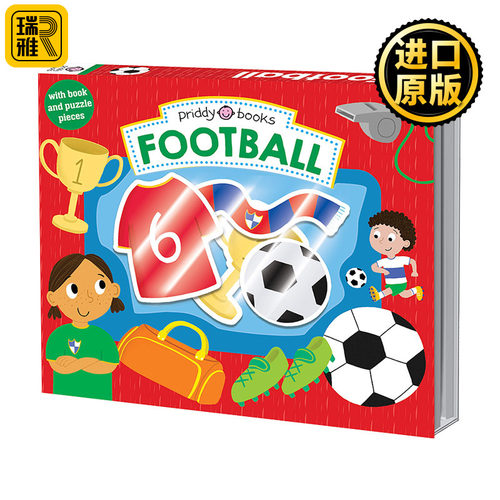 小小角色扮演家 足球员 Lets Pretend Footballer 英文原版 儿童纸板模型操作玩具书 亲子互动游戏书Roger Priddy英语单词认知启蒙