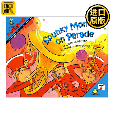 英文原版 Mathstart Level 2 Spunky Monkeys on Parade 数学启蒙绘本2级 英文版 进口英语原版书籍