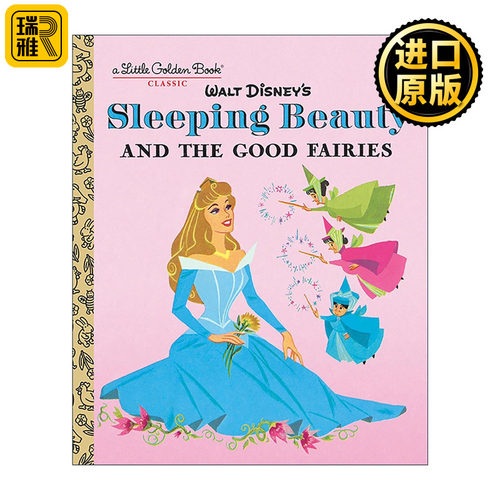 英文原版 Sleeping Beauty and the Good Fairies Disney Classic Little Golden Book 睡美人和善良的仙女们 兰登书屋精装小金书